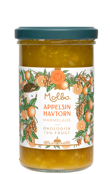 Appelsin- & Havtornmarmelade  290 g. Økologisk GLF